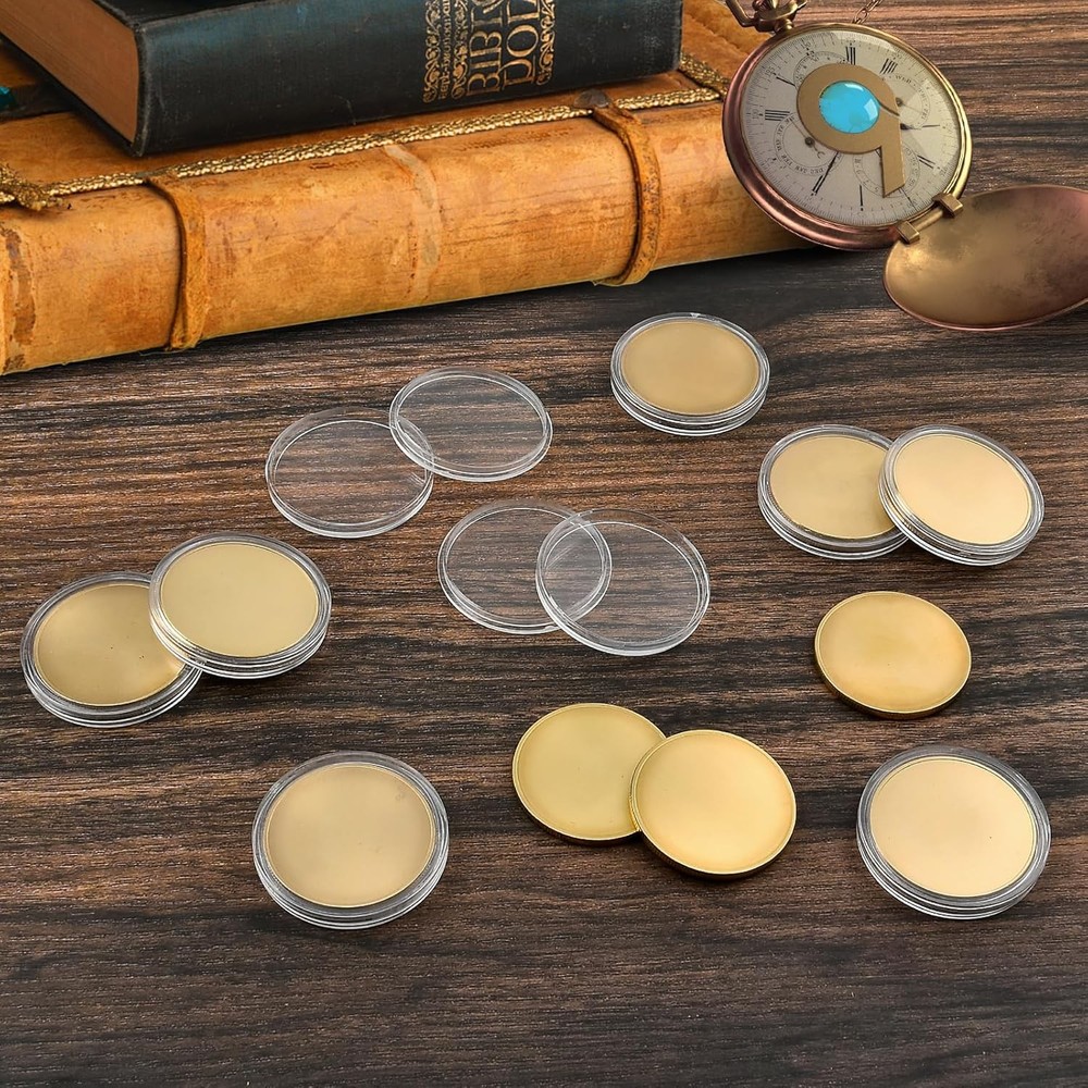 10 Pcs Blank Challenge Coins for Engraving, Aemygo 40mm Solid Brass...