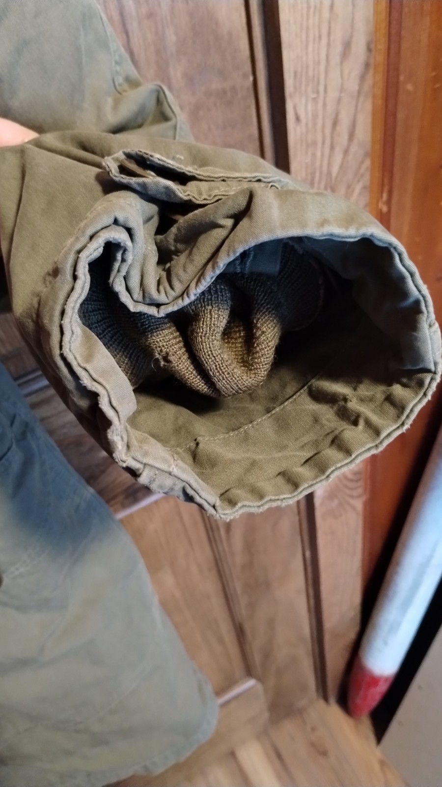 Vintage US Army M-1947 OD Green parka USMC Size Small W/Alpaca Liner item #10