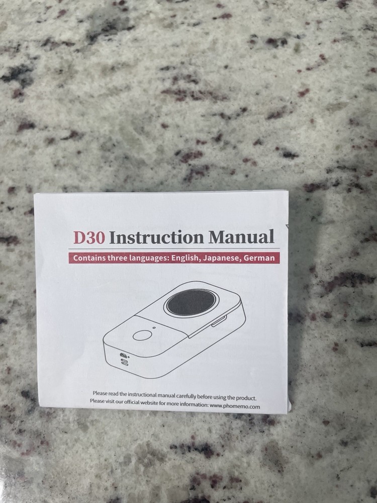 Phomemo D30 Smart Mini Label Maker Light Blue with Carrying Case & Label Rolls