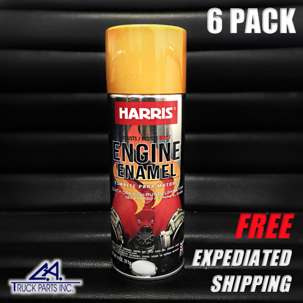 CAT YELLOW Engine Spray Paint, Harris Heat Resistant Engine Enamel Motor 6 PACK