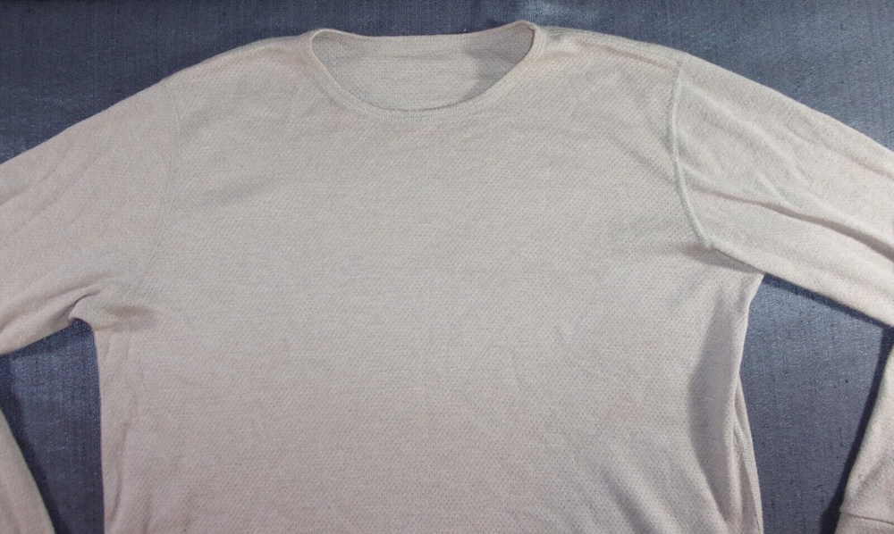 DEFECT FLAME RESISTANT MOISTURE WICKING TAN ARMY BASE LAYER THERMAL SHIRT LARGE