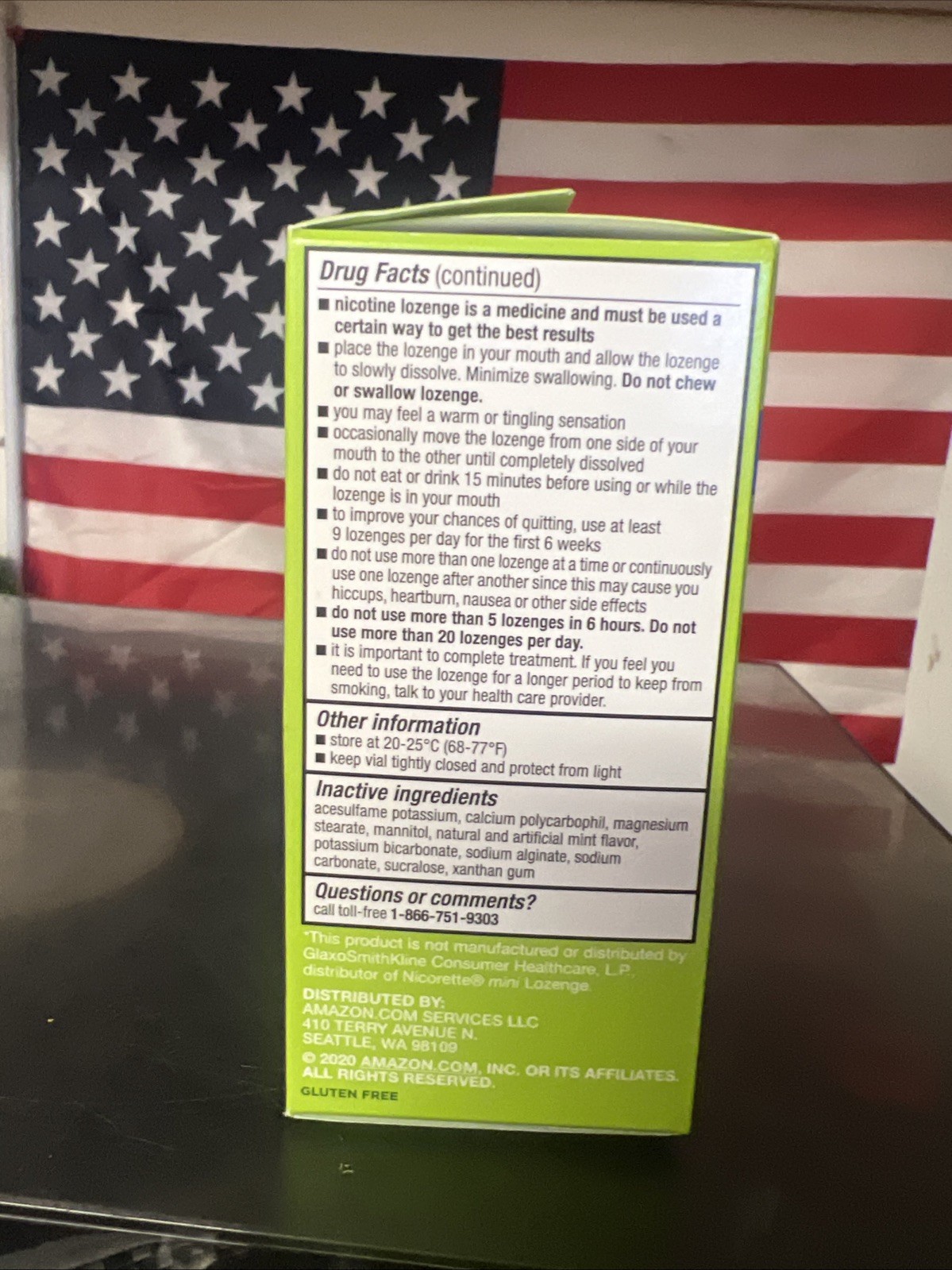 Amazon Basic Care Nicotine Polacrilex Mini Lozenge 2 mg 135 Lozenges Exp3/27