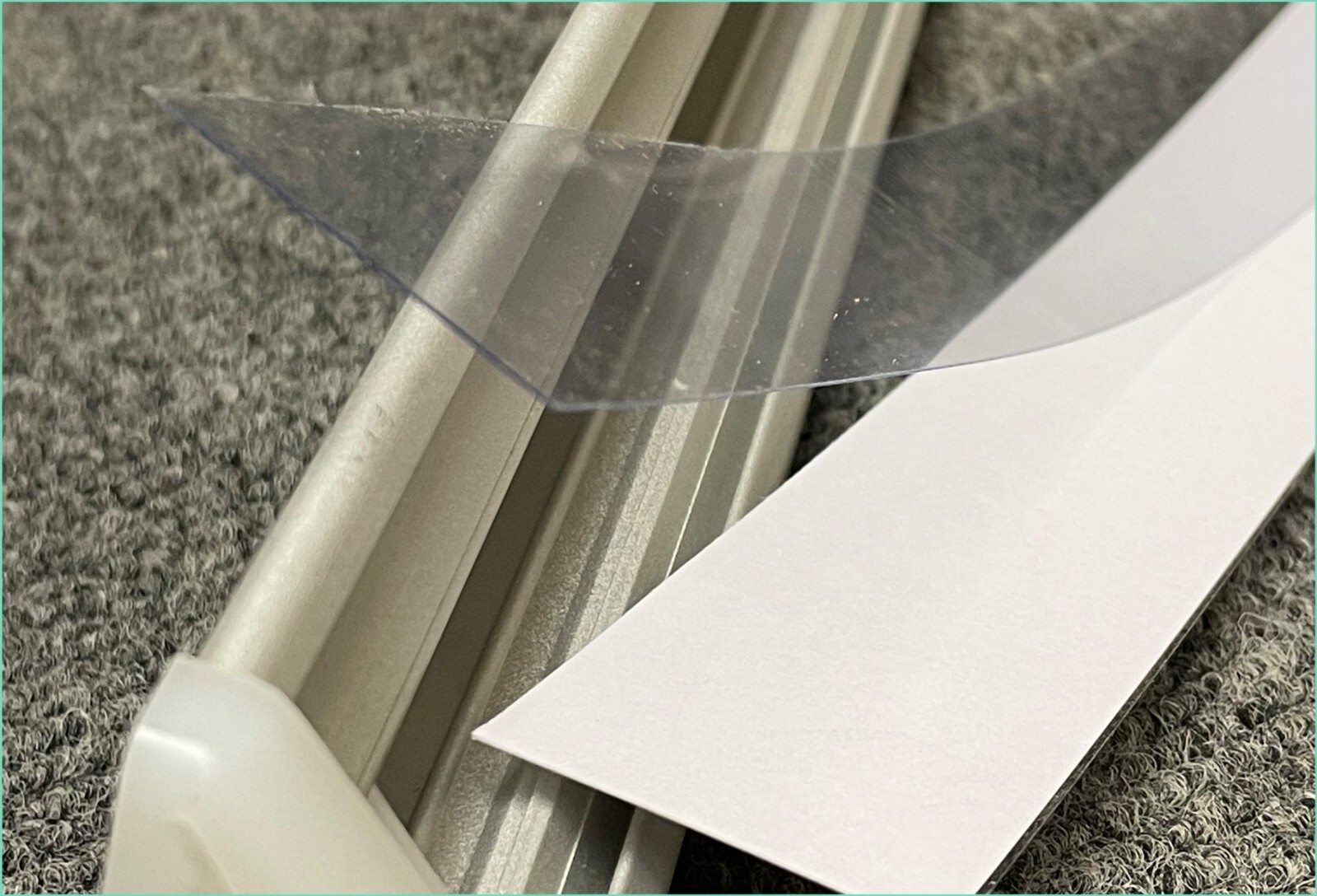 Vidmar Paper and Clear Plastic Cover Drawer Label Edge Backing Stanley WHITE