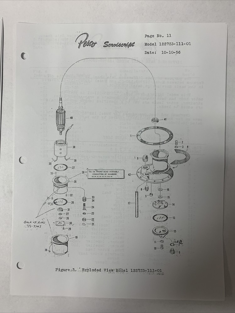Pesco Servicescript Model 122723-111-01 Dated 10-10-56 - Copy