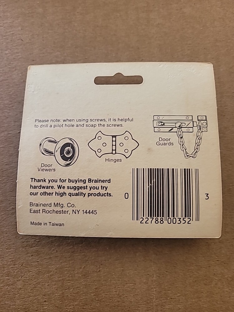 Brainerd Gate Hook Screen Hook & Eye.2-1/2". New Old Stock