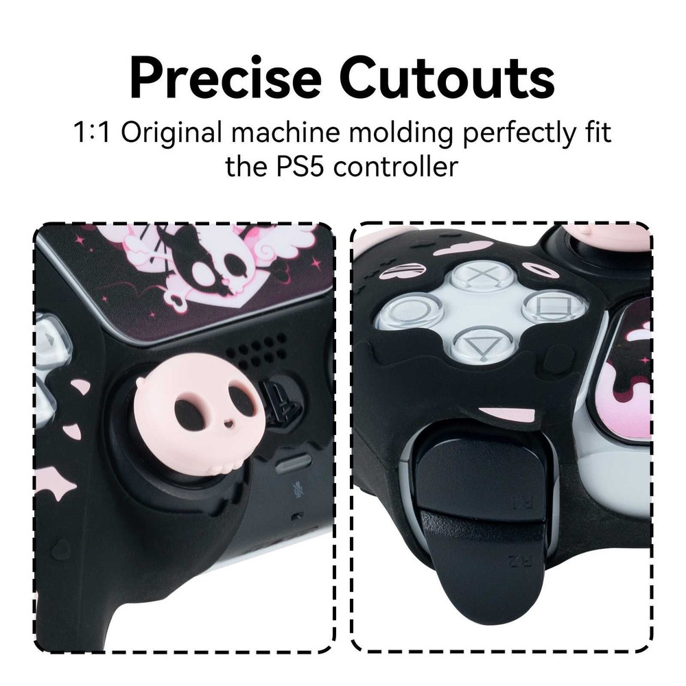 GeekShare Skull Protective Case Cover for PS5 Controller Silicone Shell Skin