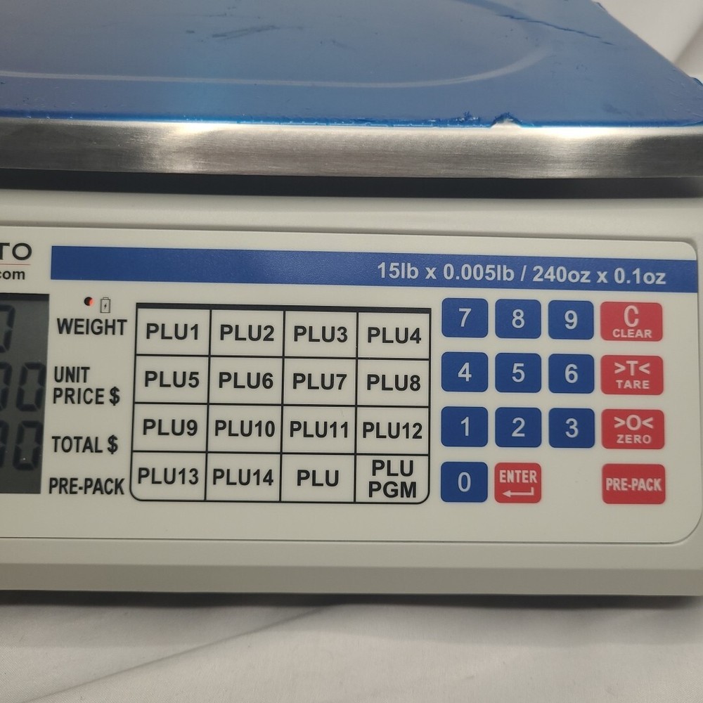 Detecto DM15 Electronic Price Computing Scale, 240 oz x 0.1 oz, Tested Works