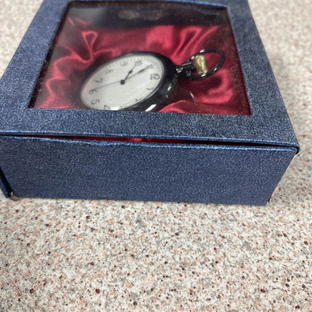 Plain Front - Shark on Back Pocket Watch - New