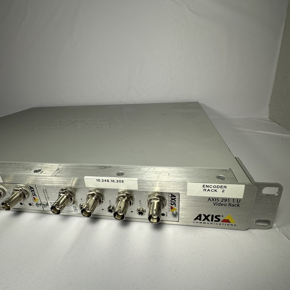 Axis 291–1U 19" Video Rack Complete w/ THREE Q7406 Video Encoder Blades