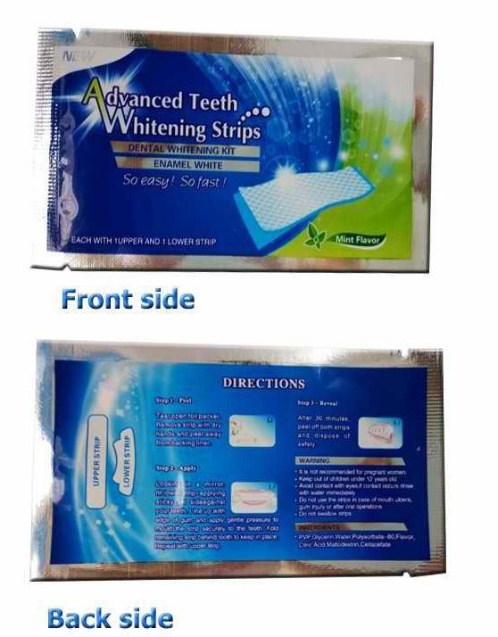 Advanced Teeth Whitening Strips (8 Strips) 4 Upper and 4 Lower~Hydrogen Peroxide