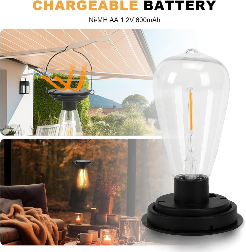 Replacement Solar Light Tops-Solar Bulbs for 2 PACK, Warm White