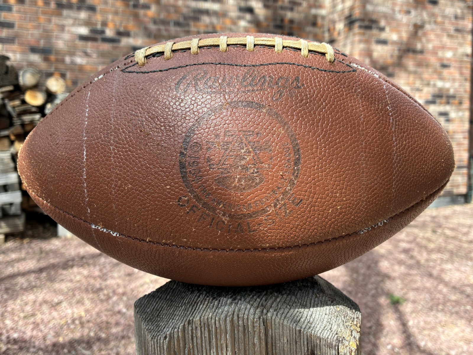 Vintage 1964 AFL American Football League Official Leather Football by Rawlings