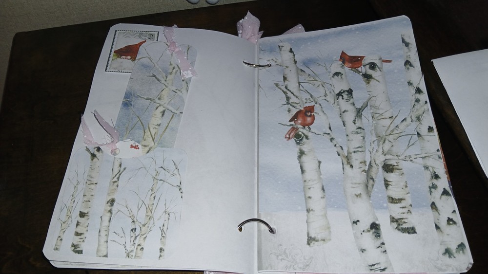 Winter Cardinal Junk Journal Scrapbook