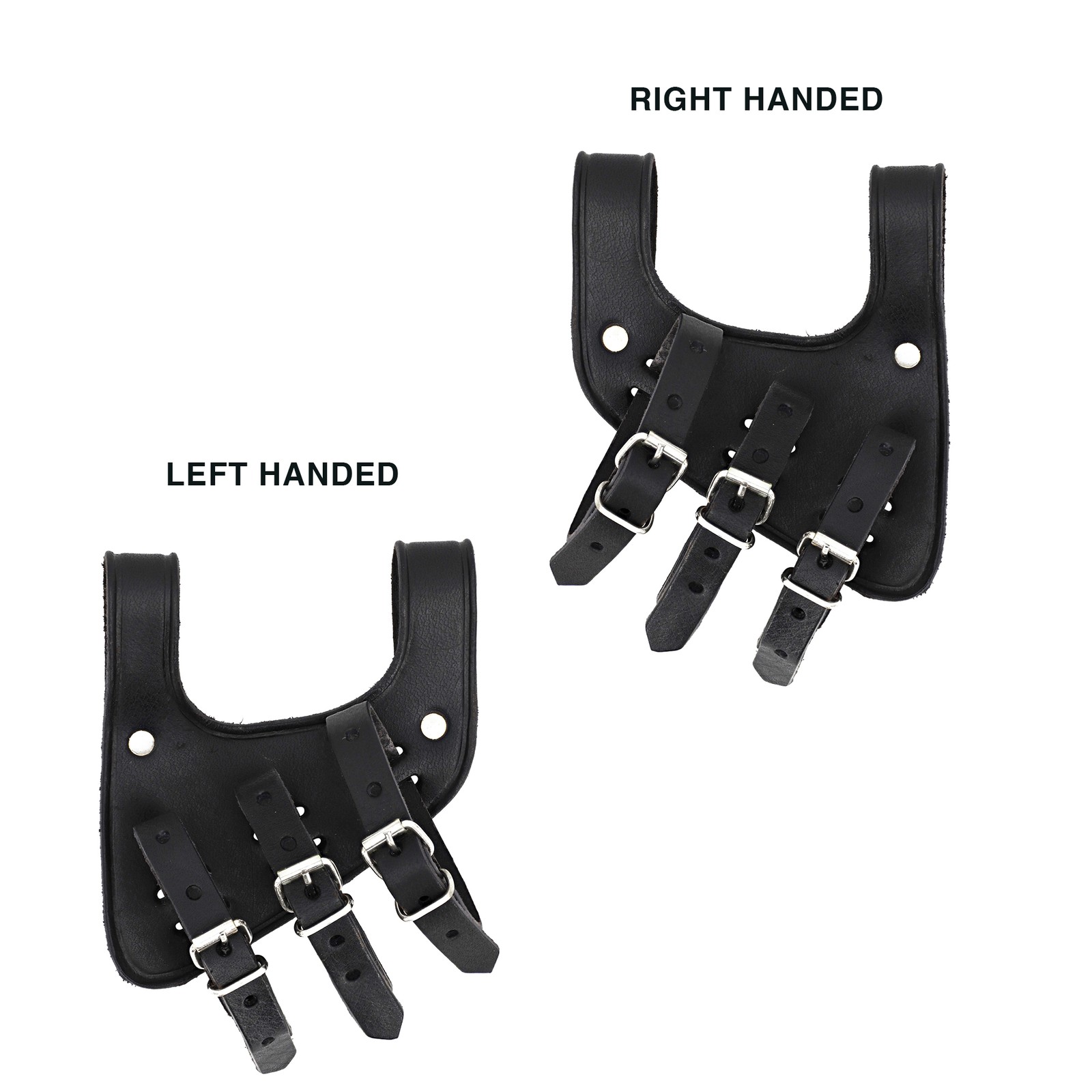 Medieval Functional Ace Dueler 3-Strap Genuine Leather Sword Frog Adjustable L/R