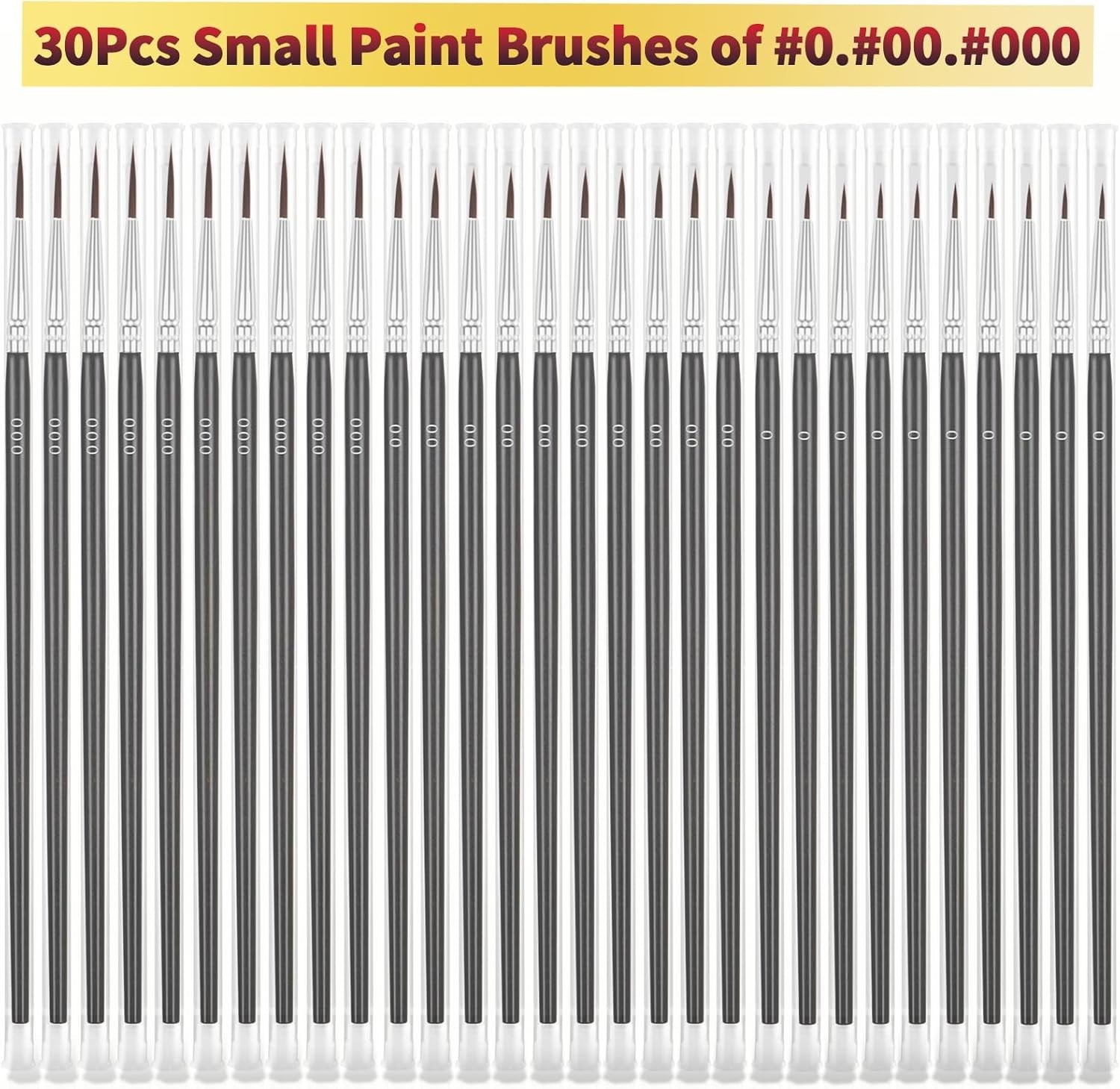 30 Pcs Miniature Tiny Detail Paint Brushes Fine Tips Mini Artist Liner Brush