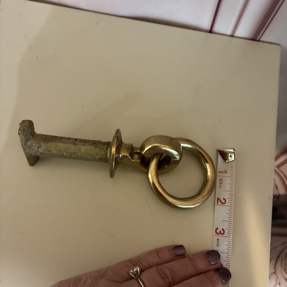 Solid Brass Door Hardware Hook And Knocker Antique Hanging Loop