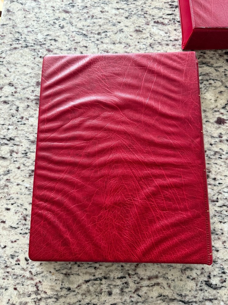 Lighthouse Vario 3-Ring Binder & Slipcase Red with 41 1S 1 Pocket Stock Pages