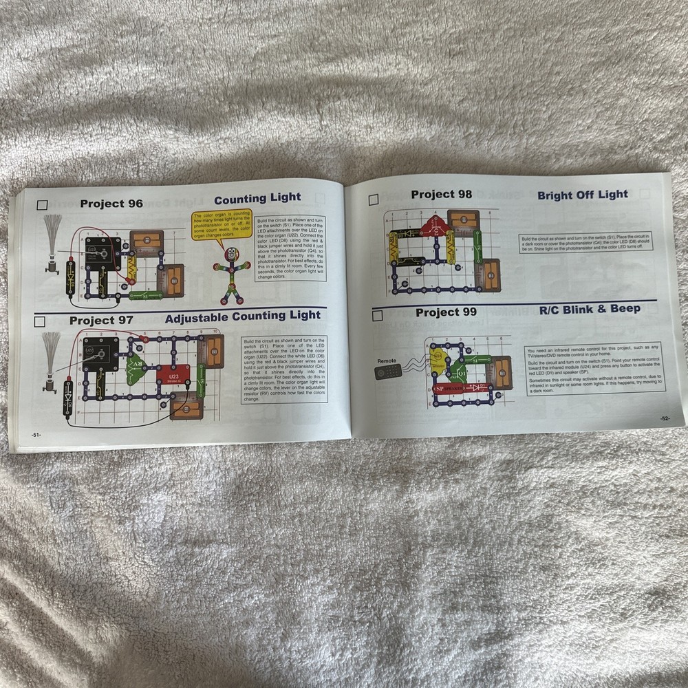Elenco Snap Circuits LIGHT Experiments Projects 1-182 Manual Instruction Book