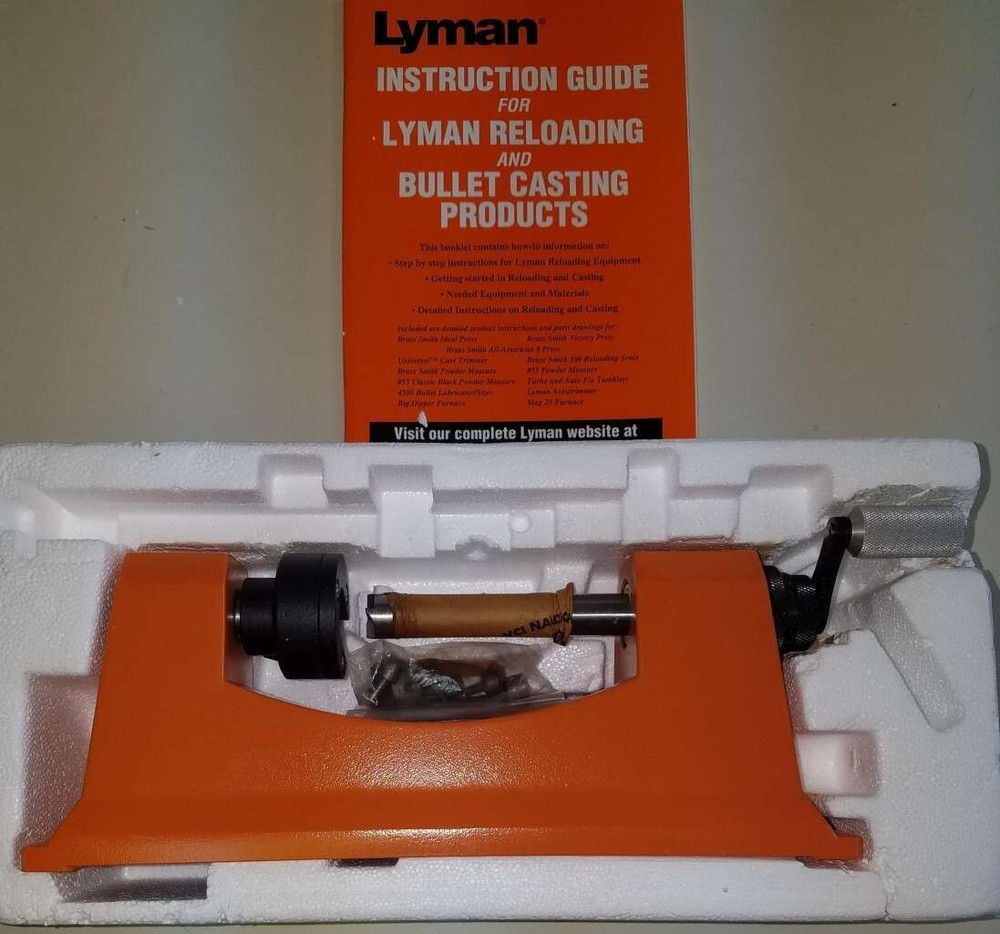 Lyman Universal Case Trimmer with Universal Chuckhead and Nine Pilot Multi Pack