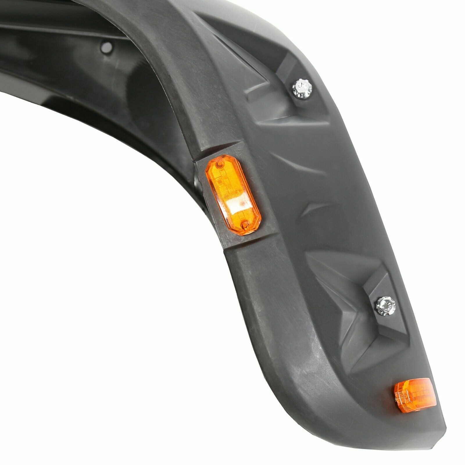 For 07-18 Jeep Wrangler JK Pocket Rivet Style Smooth Fender Flares w/LED 4PCS