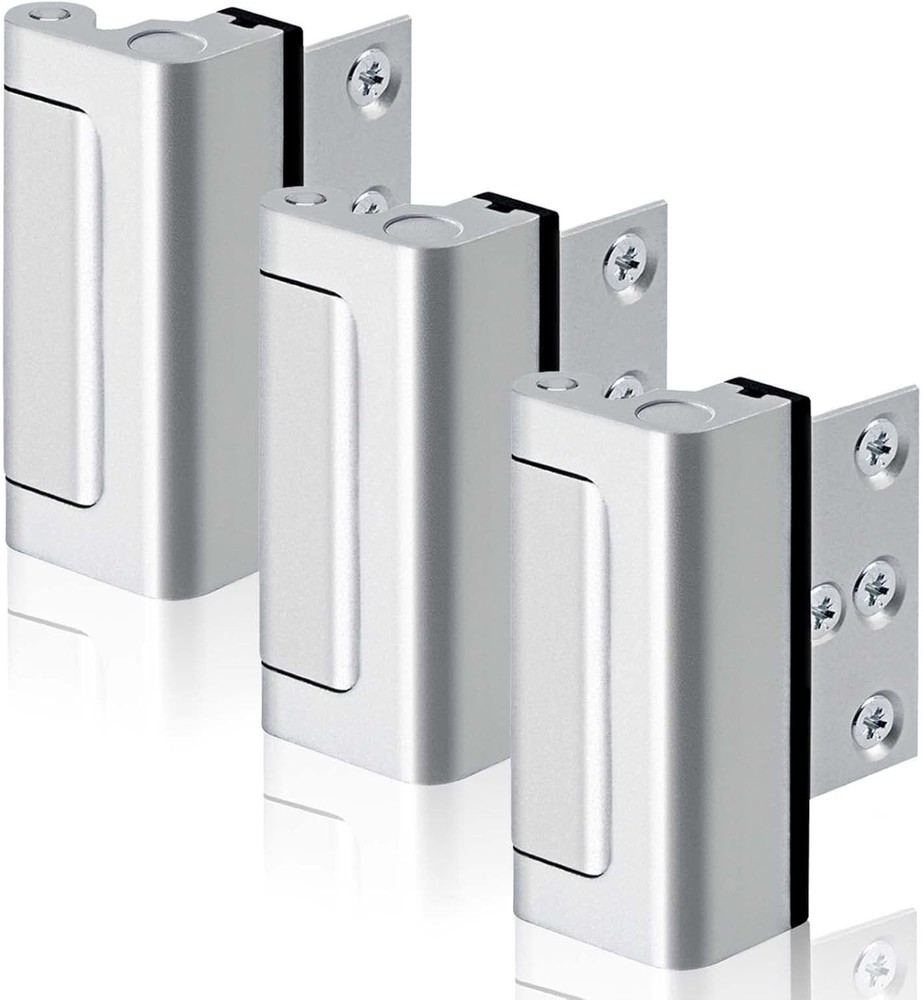 Home Security Door Reinforcement Lock 3-Pack, Childproof