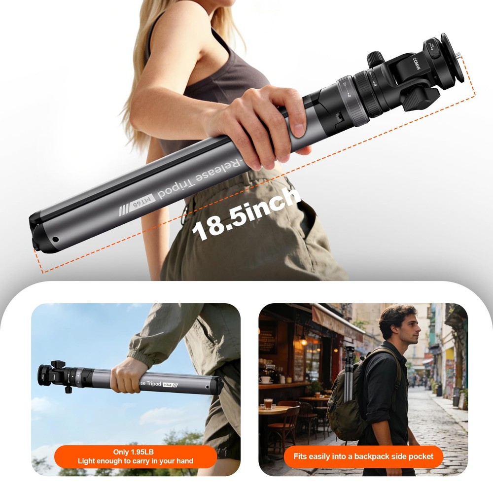 Light Stand 83.4" Adjustable with Quick-Release Ball Head | Portable