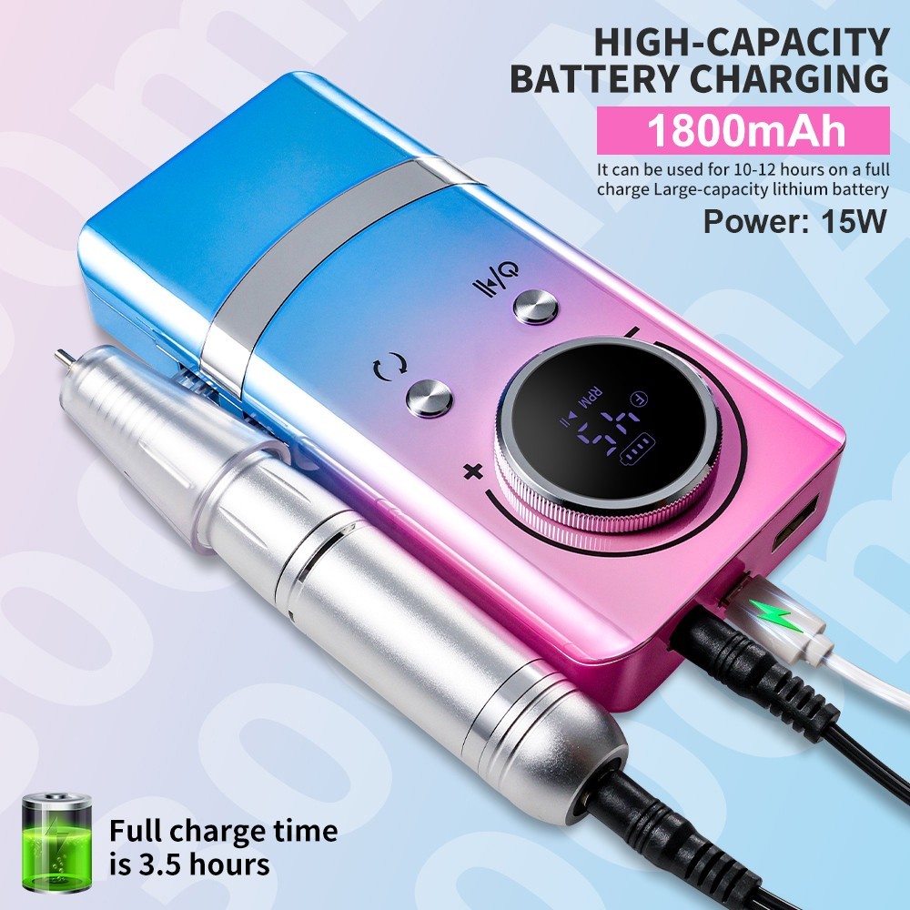 ANRLO V4 45000RPM Electric Nail Drill File Professional, Nail File Machine Kit