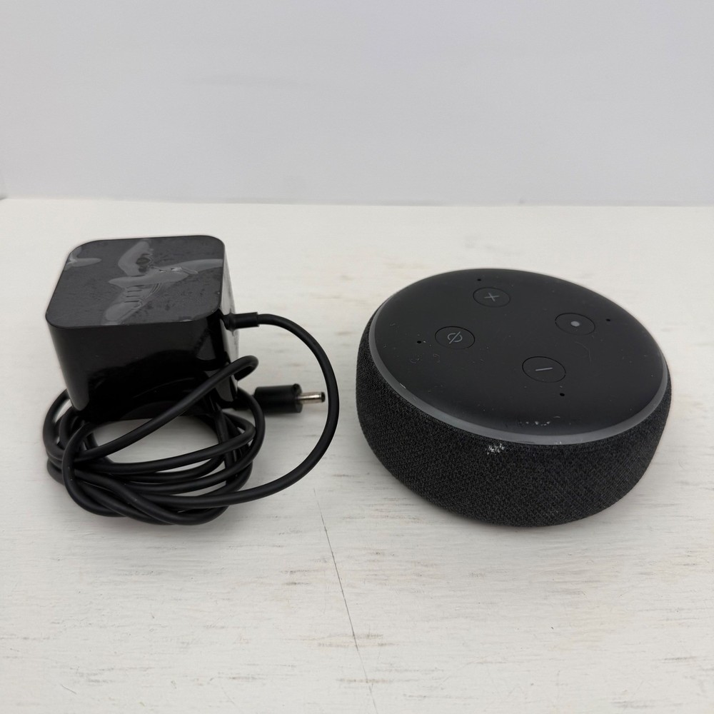 Amazon Echo Dot 3rd Gen Smart Speaker Charcoal C78MP8 with Power Adapter