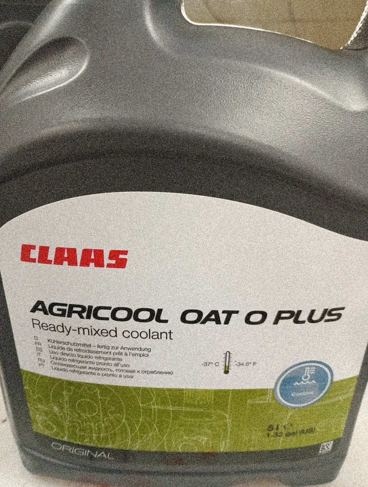 CLAAS AGRICOOL Oat O Plus Ready-Mixed Coolant -Gallon, 090