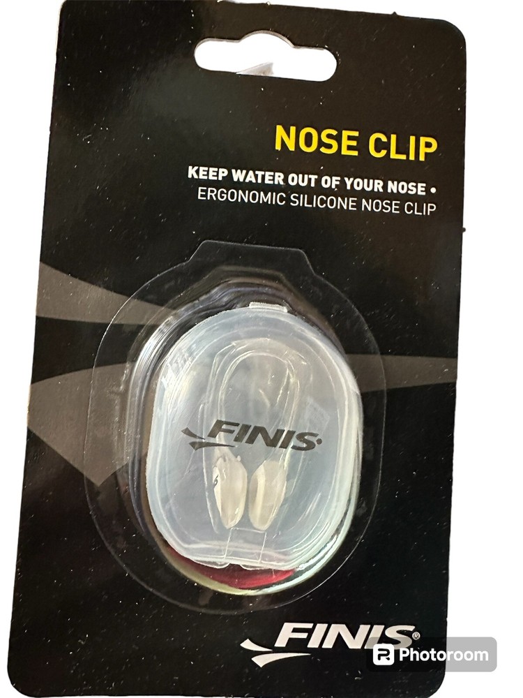 Finis- Nylon Swimming Nose Clip- Clear With Case