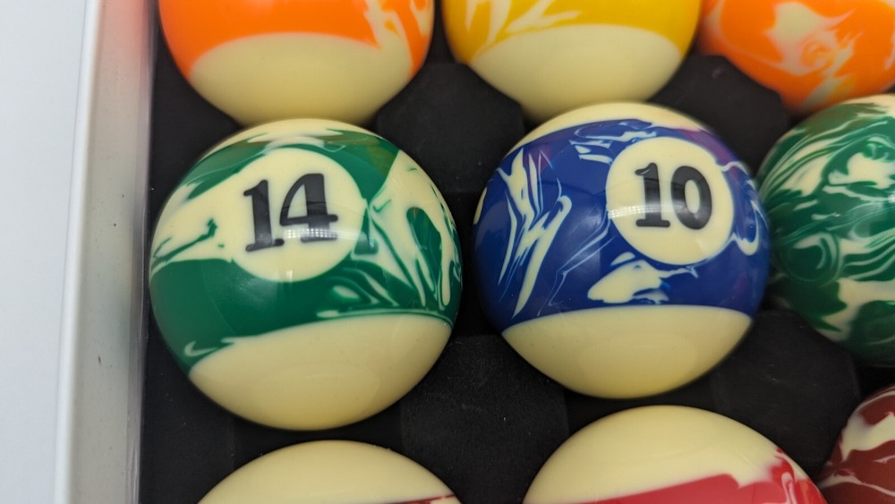Billmart Premium Billiard Balls Pool Table Accessories MARBLED NICE LOOK