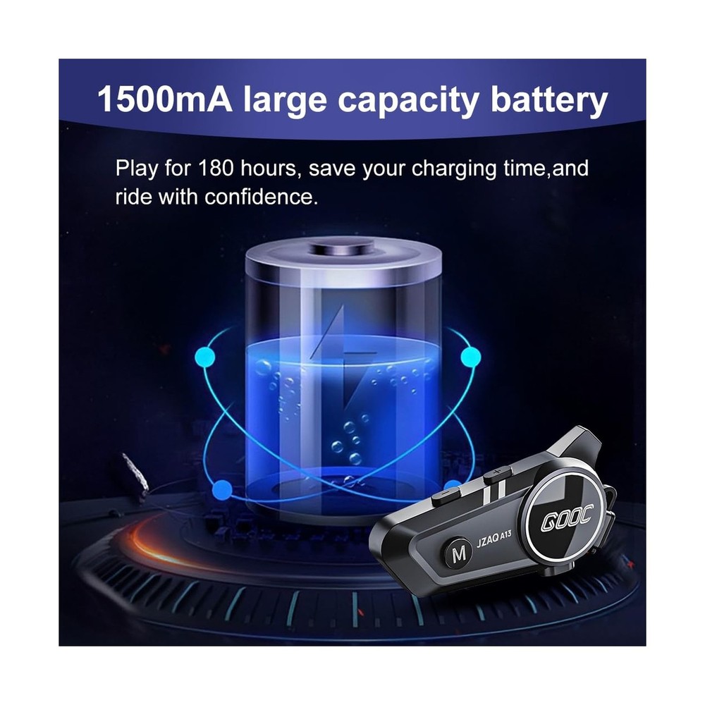 Motorcycle Helmet Bluetooth Headset motorcycle helmet speakers Intercom 2 Rid...