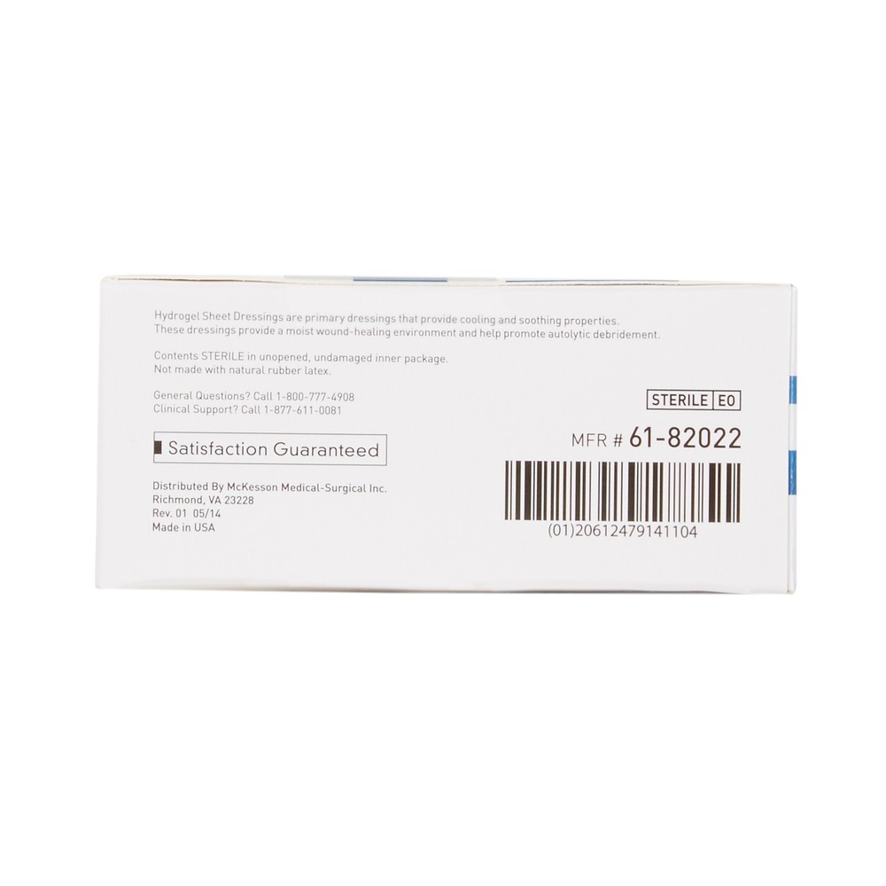 McKesson Hydrogel Wound Dressing Sterile Square 61-82022 40 Ct