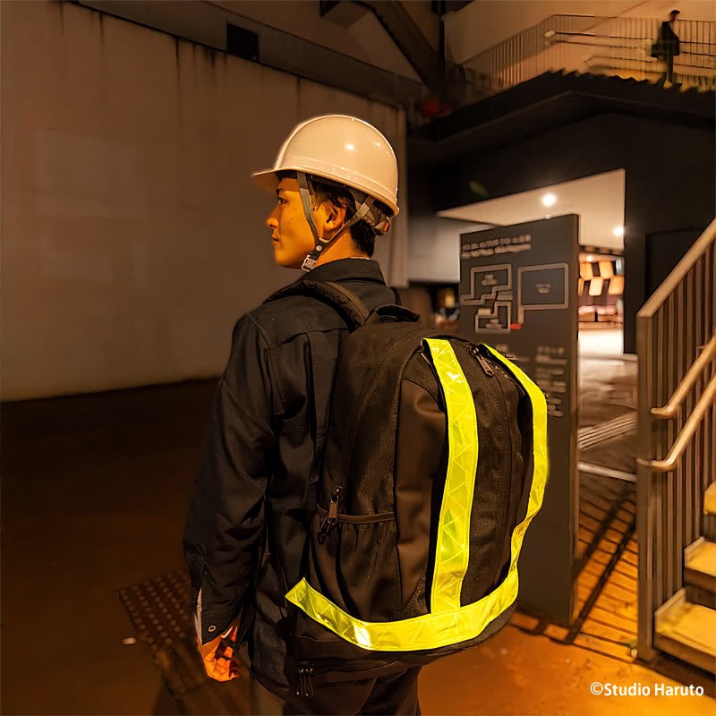 IMPACT LOCK Workers Backpack 32L w/ Reflective Tape, Black (RD-001)