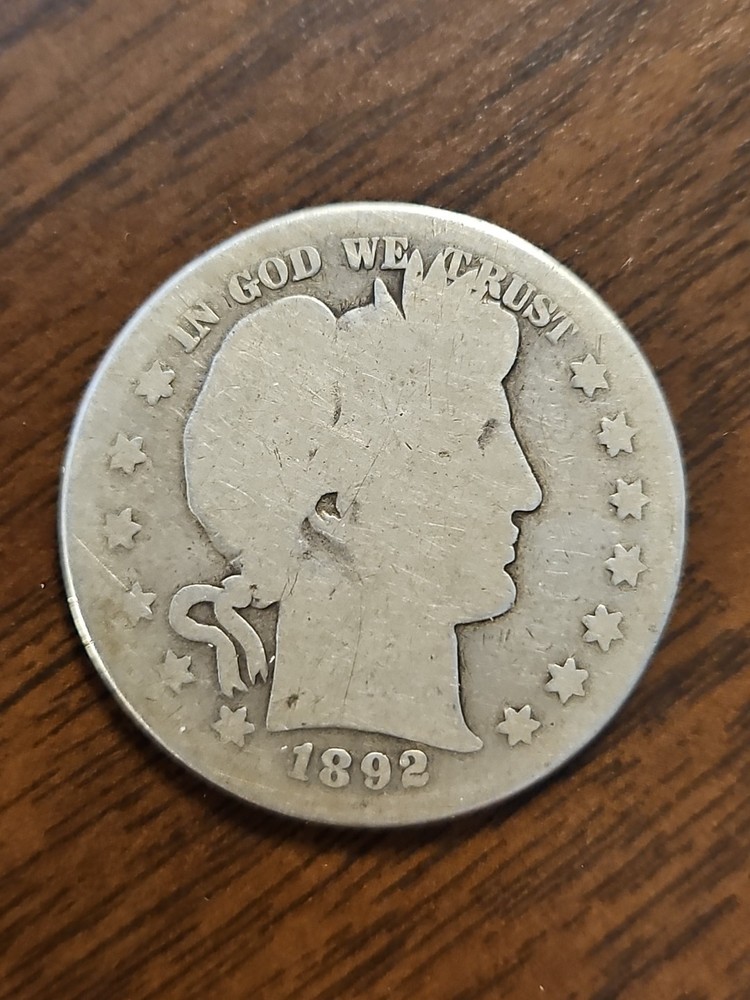 1892-S Barber Silver Half Dollar Key Date US Coin
