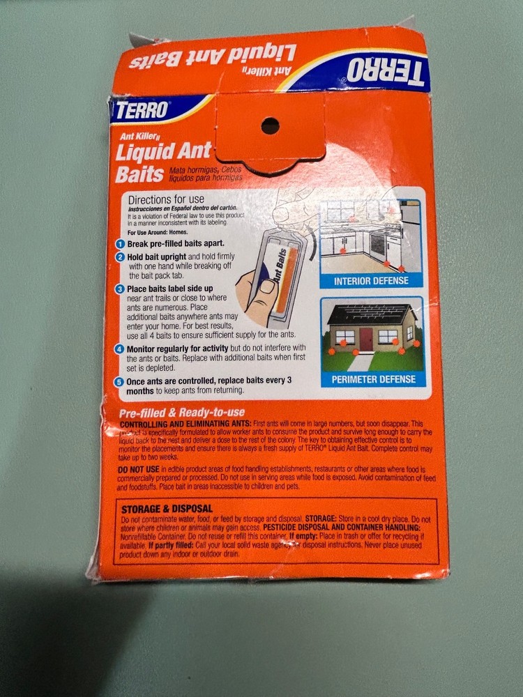 Terro Ant Killer Liquid Ant Baits 4 Bait Stations