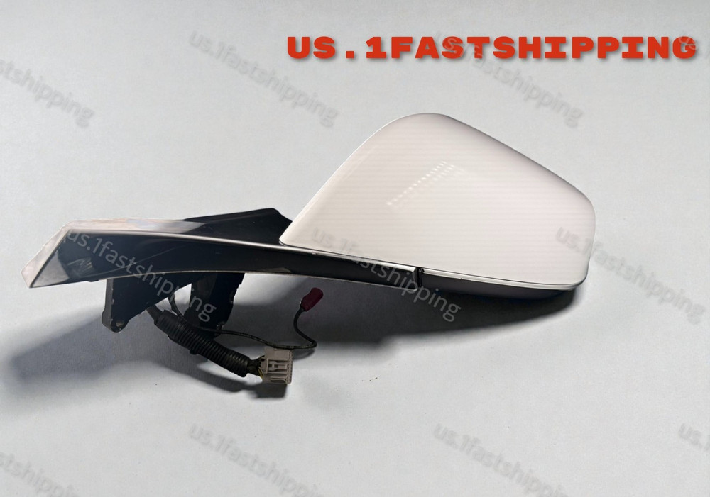 0262 OEM WHITE LEFT DRIVER SIDE MIRROR TESLA MODEL S 2012 to 2020