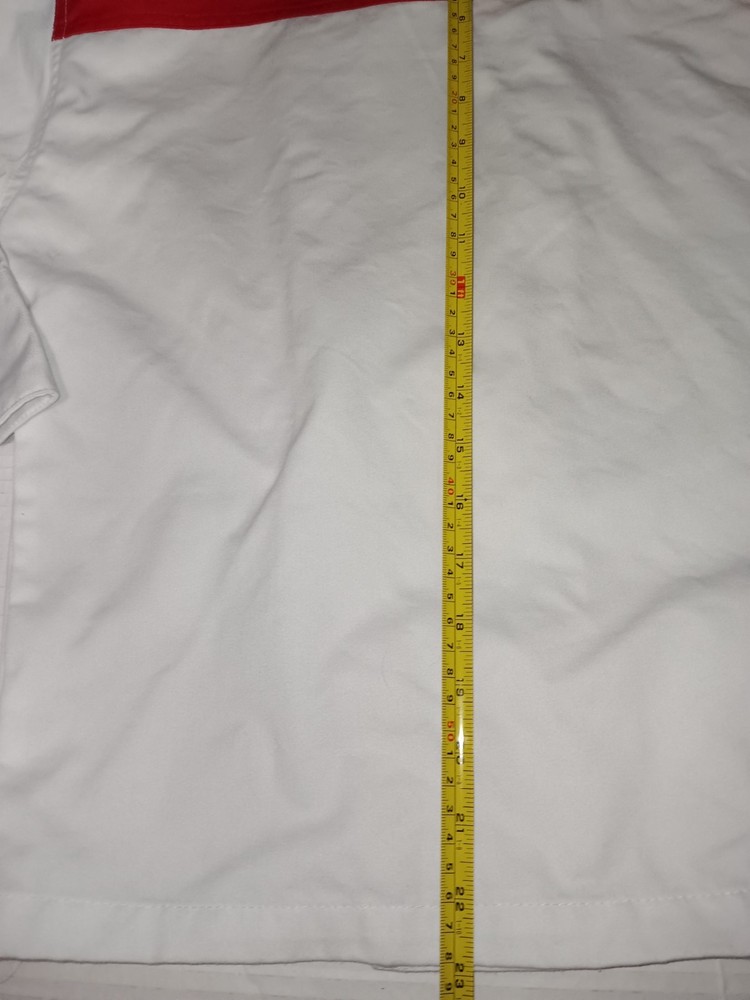 Gordon Ramsay HK Caesars Palace White and Red Chef Jacket. Size Small