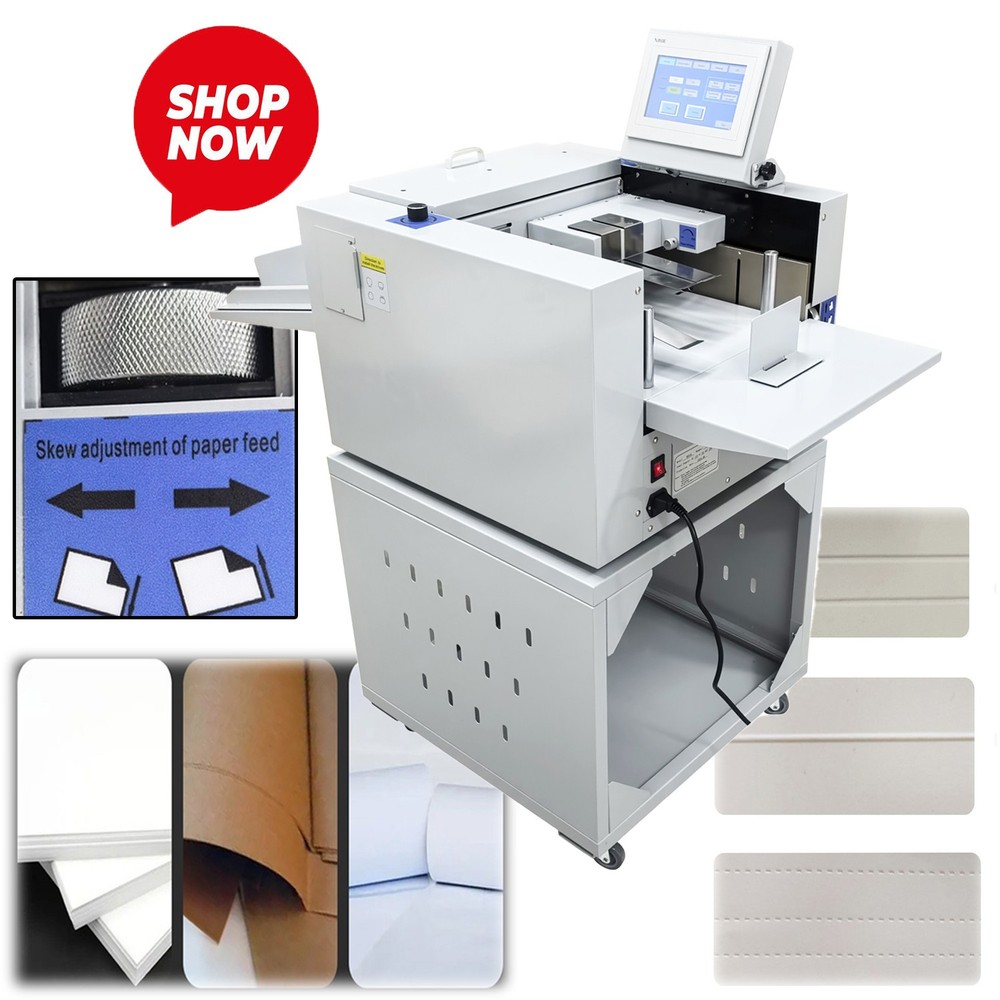 13'' Full Auto Digital Electric Creasing Machine w Touch Screen 2600 Sheets/h