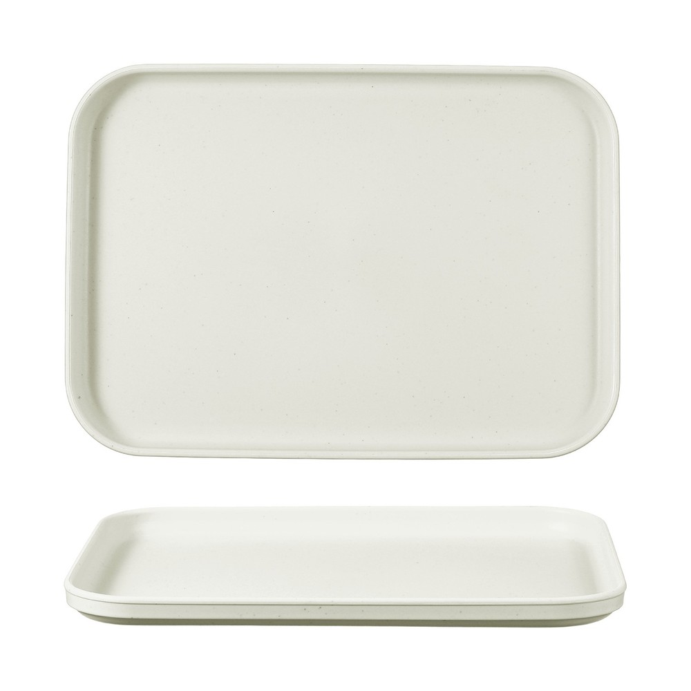 2Pcs Fast Food Serving Trays, 9.4x6.8" Rectangular Trays, White