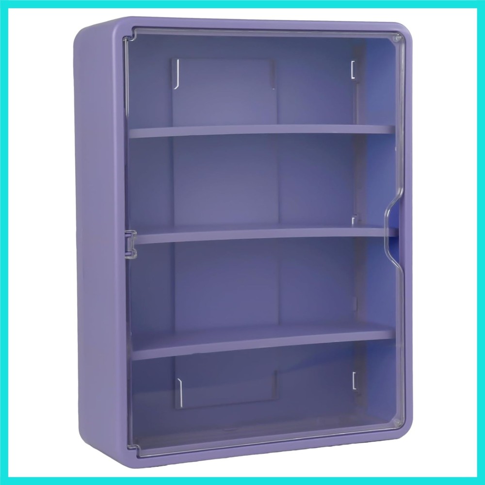 4-Tiers Clear Display Case for Figures, Wall-Mounted Display Box with Adjusta...