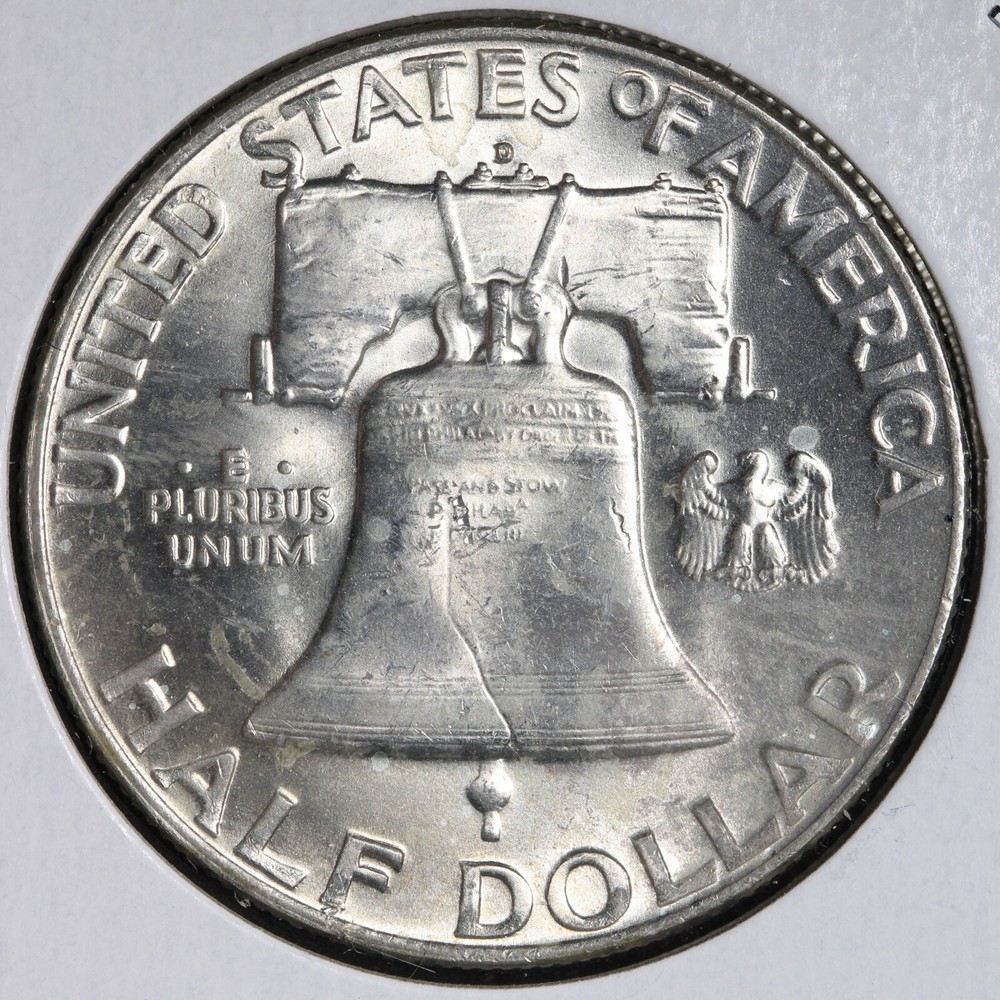 1954-D Franklin Silver Half Dollar BU *UNCIRCULATED* MS E306 SCM