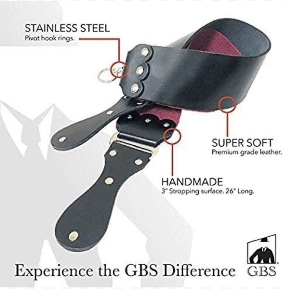 Genuine Leather Sharpening Strop Strap For Straight Razor 3" Wide+Balm Paste Mil