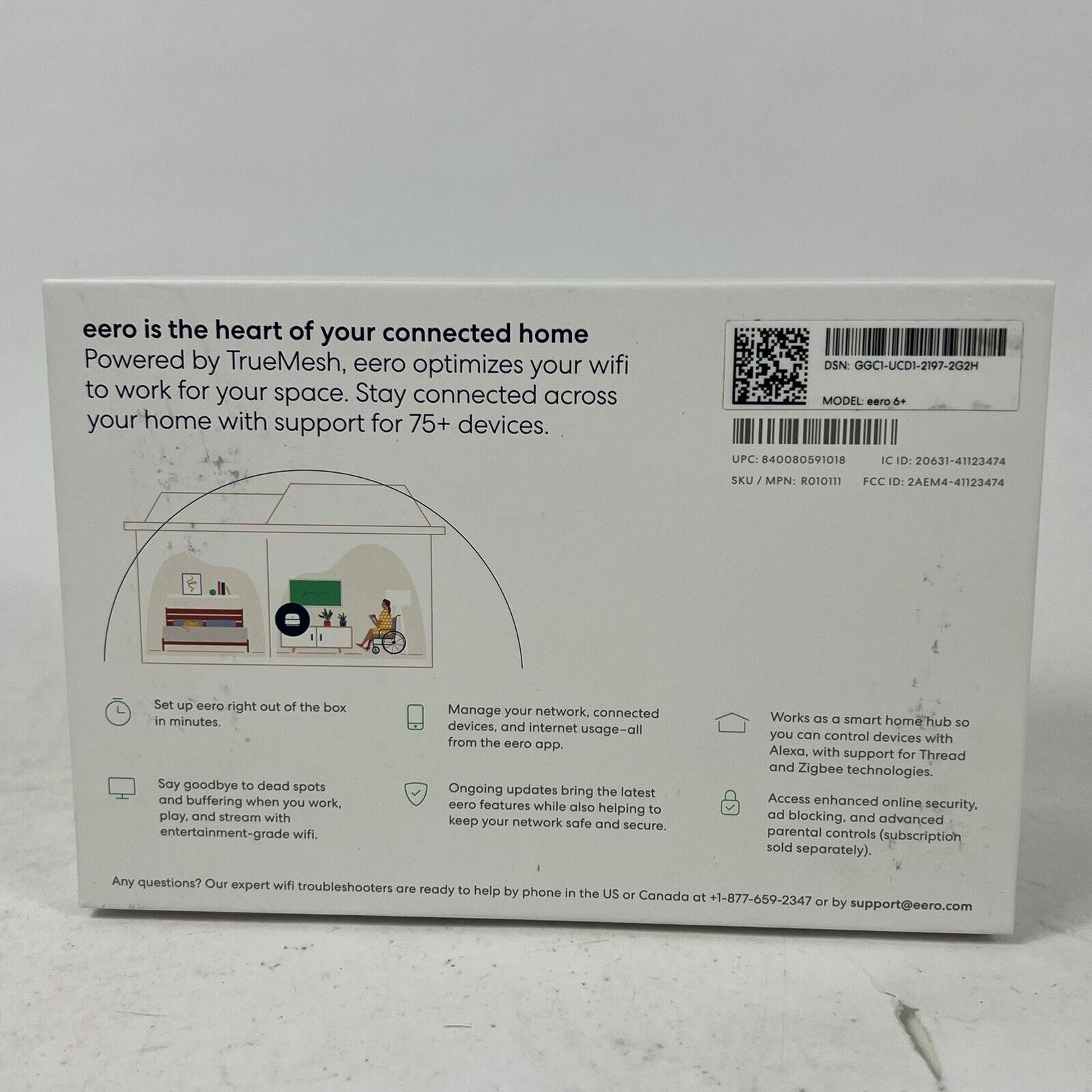 Eero 6+ Plus R010111 Dual Band Mesh Wi-Fi 6 Router Set New SEALED