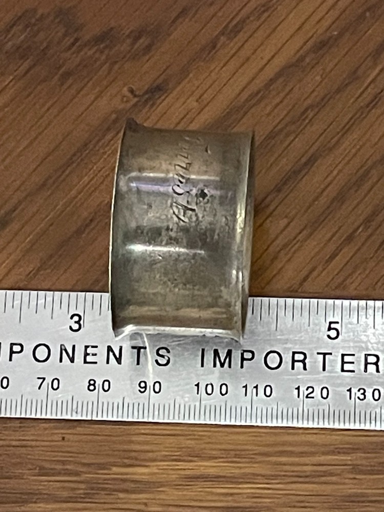 Watson Sterling Silver Napkin Ring "Forest" name engraving  33g
