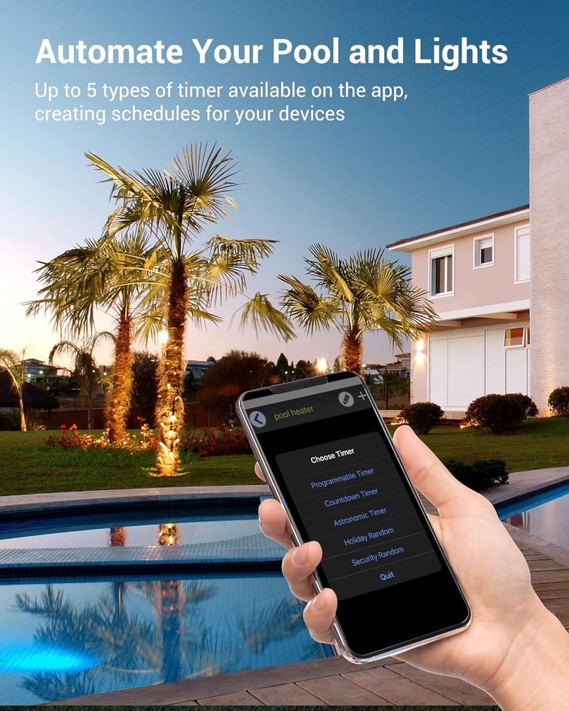 WiFi Water Heater Timer, Smart Phone Control, Listed