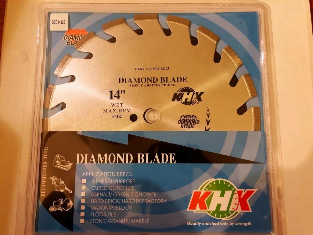 14" Pro-Value Laser-Welded High Segment Blade for Abrasive Material, 1" Arbor