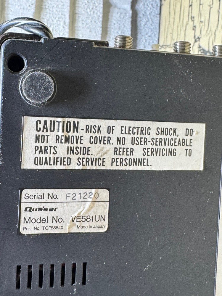 VTG Quasar Solid State Amplifier Video Controller Center Model VE581UN Untested