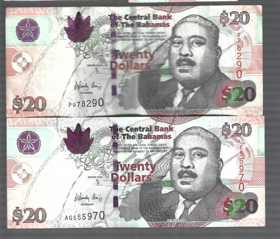Bahamas ❤️💥assorted 22 spendable notes ... Total: $169 ✨✌️ lot #5210
