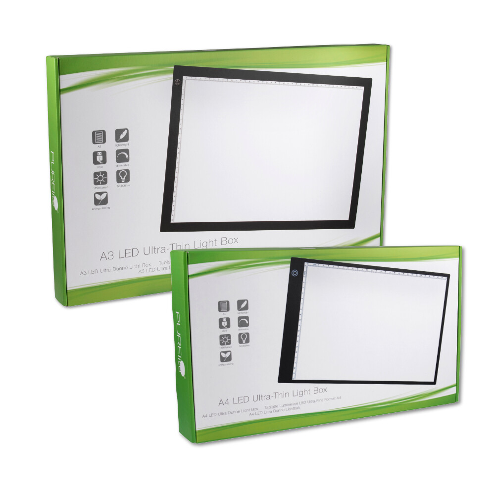 Purelite LED Ultra Wafer Thin Light Box- with Adjustable Natural Daylight Effect